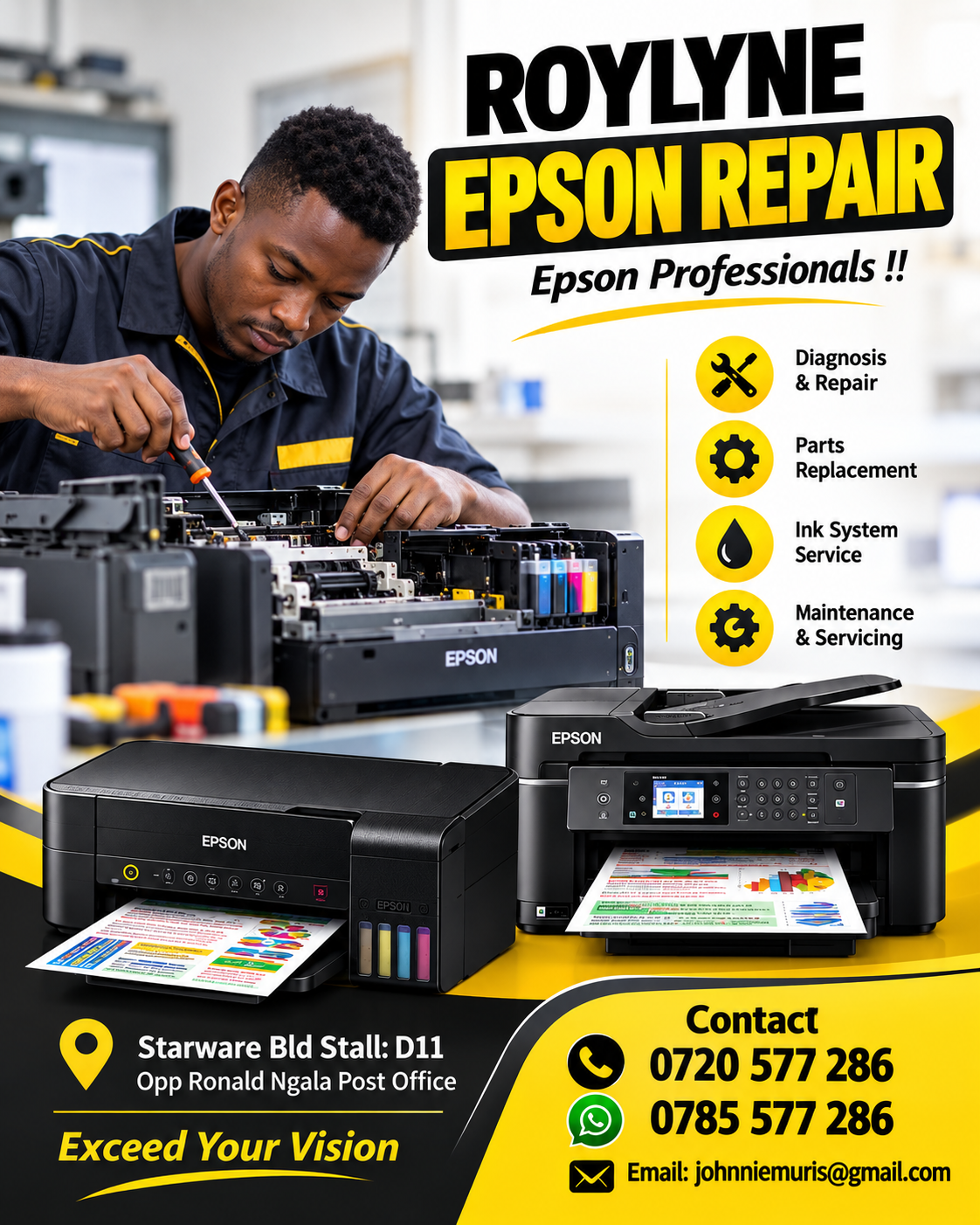 Roylyne Epson Repair advertisement