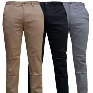 Mens Soft Khaki Trousers