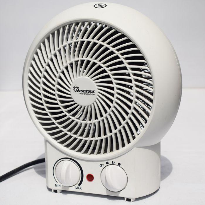 WHITE FAN HEATER, 2 HEAT SETTINGS- RM/475 - Image 3