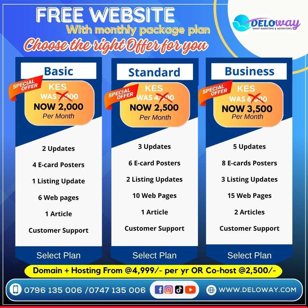 Free Website Package Plan for startups and small businesses – professional, mobile-friendly, and SEO-optimized website
