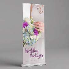 Narrow Roll Up Banner with vibrant custom design for promotions, exhibitions, events, and marketing displays, portable and high-quality