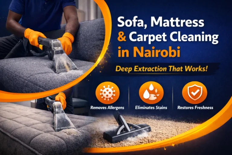 Sofa, Mattress and Carpet Cleaning in Nairobi: Why Deep Extraction Matters